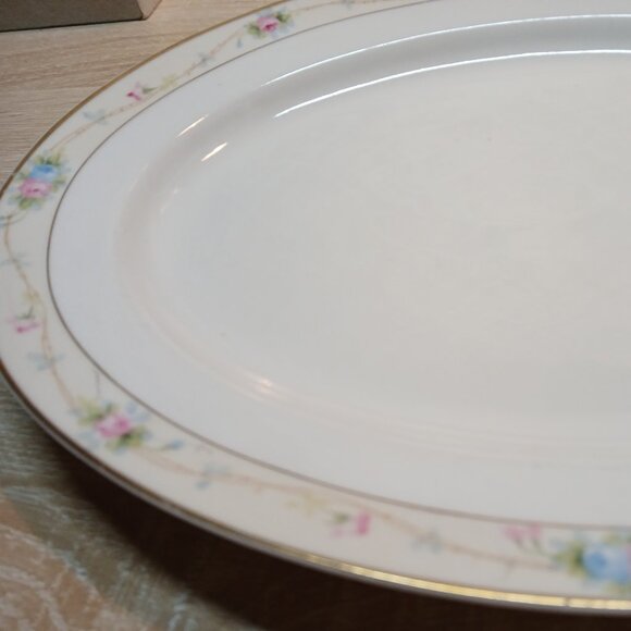 Vintage Anitque Noritake Marguerite Hand Painted Nippon Ceramic Oval Platter 11" - Picture 17 of 17